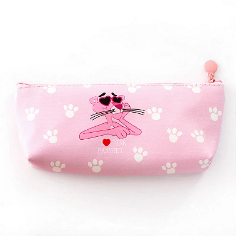 

1pcs/sell Kawaii Studen Pencil Case Cute Animal Panther Decorative Pattern School Supplies Stationery Gift Pencil Box Pencil Bag