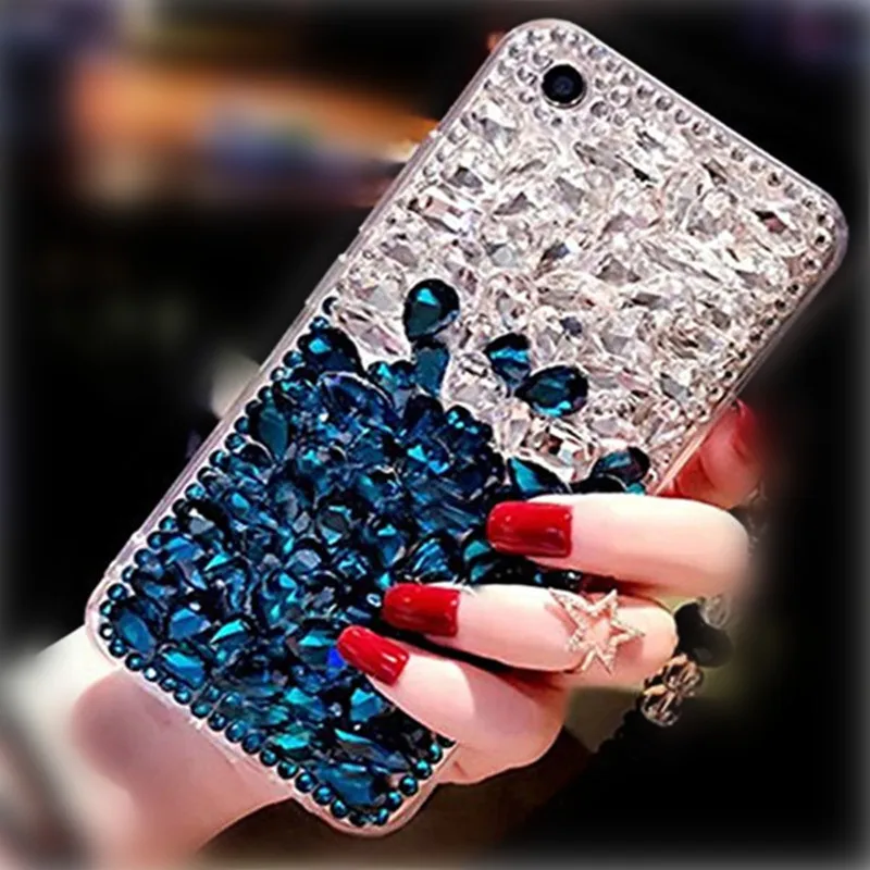 

1Pcs Luxury Crystal Rhinestone Diamond Bling Crystal Clear Phone Case Cover For BlackBerry Krypton Motion KEY 2 Key2 Lite Coque