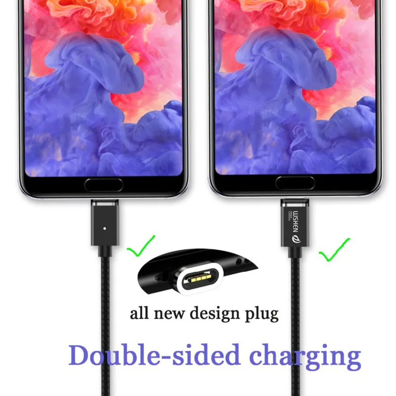 Wsken X1 Магнитный кабель типа C для iPhone зарядное устройство магнитный USB Type шнур