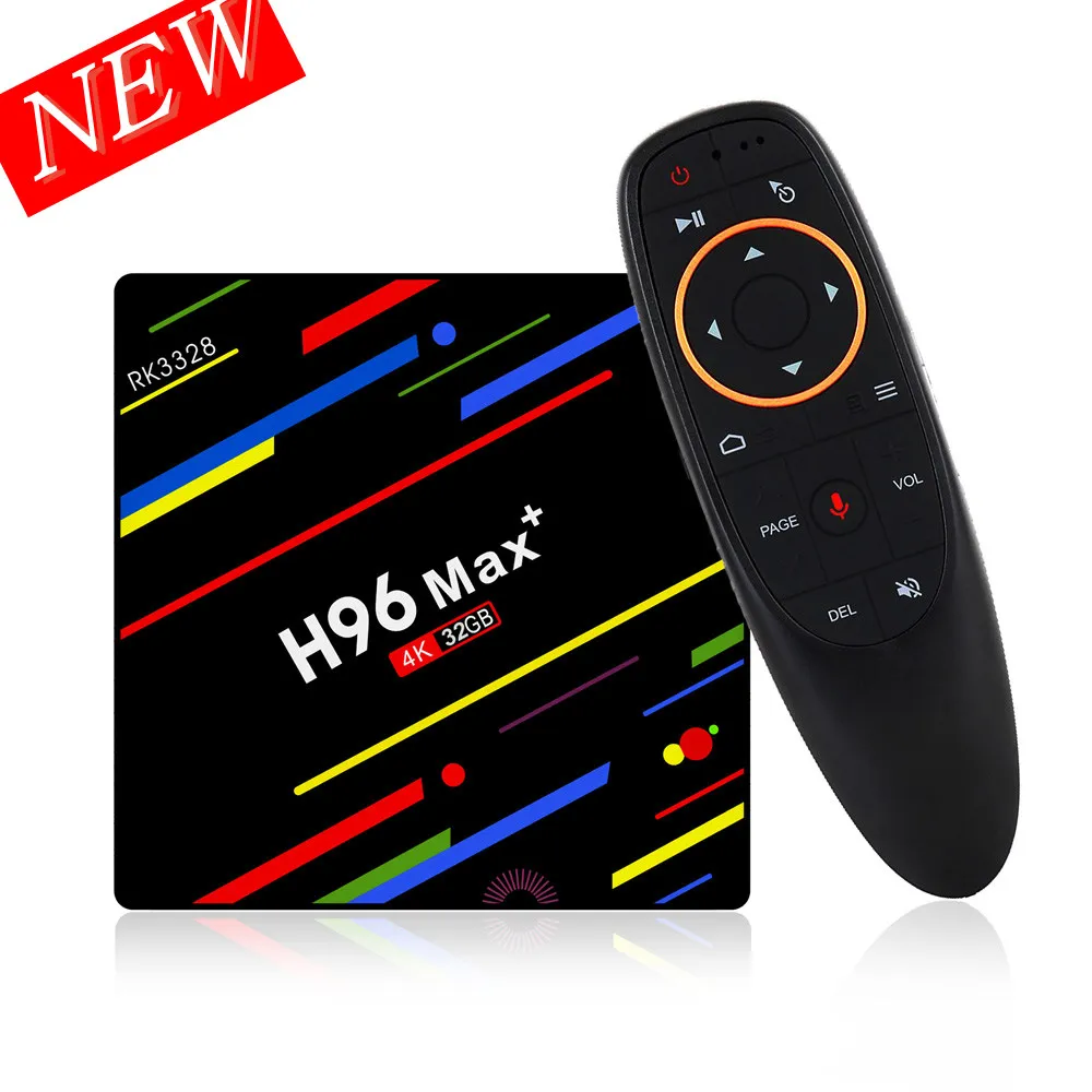 

H96 MAX Plus RK3328 4G/32G Android 8.1 USB3.0 Voice Control HD H.265 Smart TV Box Support HD Netflix Dual Wifi 2.4G 4K Youtube
