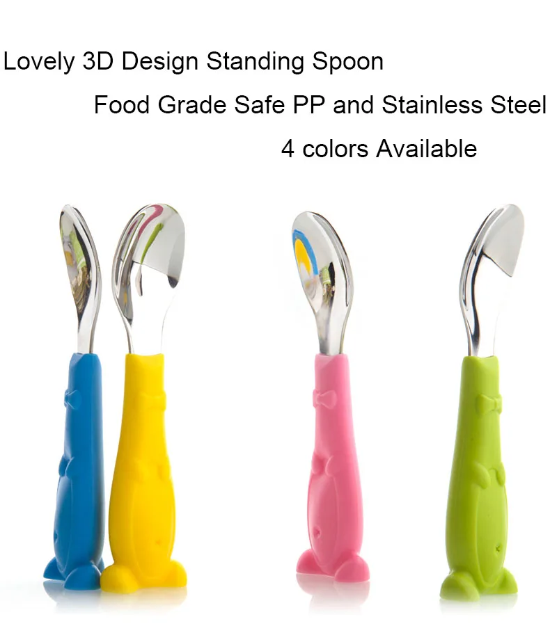 Baby Feeding Spoon Chopstick Toddlers Infant TrainingTableware set- (21)