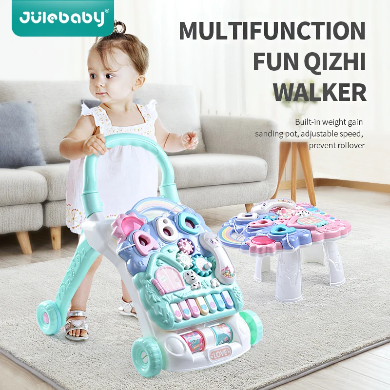 

Children's Music Walker Sit-to-Stand Stroller Multifunctional Water Tank Adjustable Baby First Steps Car Toy Trolley