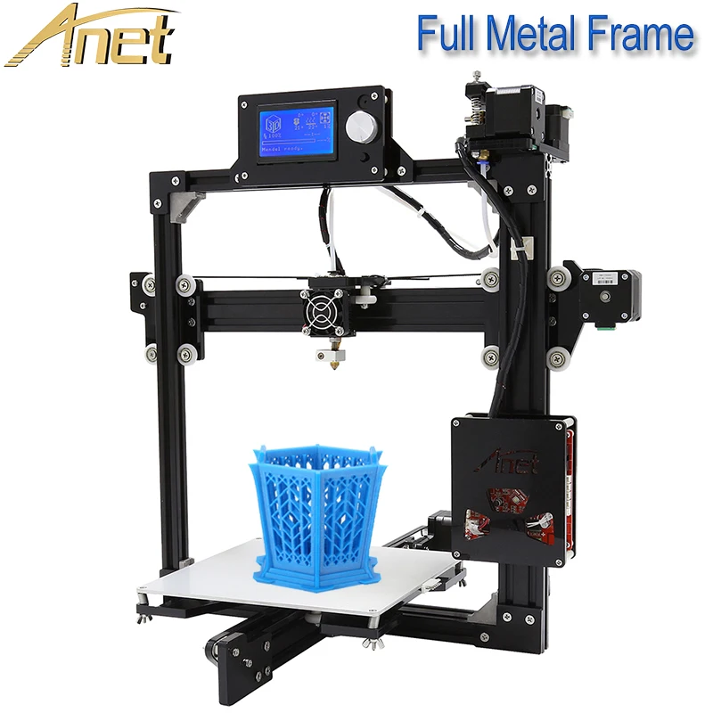 Склад США большая скидка Anet 3D Drucker Prusa I3 3 D принтер комплект для офиса дома используется для обучения детей 1,75 мм PLA нити