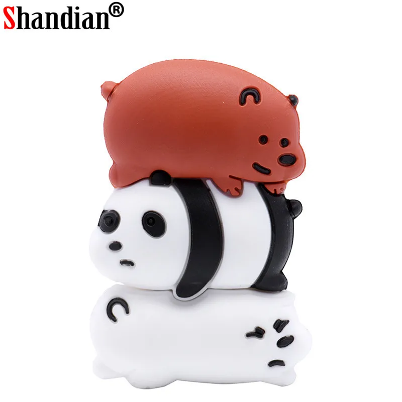 

SHANDIAN lovely panda pen drive usb 2.0 flash drive disk real capacity gift memory Stick pendrive 4GB 8GB 16GB 32GB 64GB