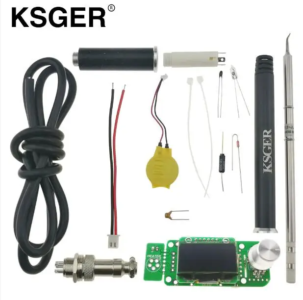 KSGER T12 STM32 OLED паяльная станция контроллер сплав 9501 Электропаяльники DIY наборы T12-JL02 T12 паяльники - Цвет: V2.0 SET