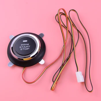 

DWCX 3-line 12V 3 Pin Car Keyless Entry Push Starter Ignition Switch Engine Start Push Button For Universal