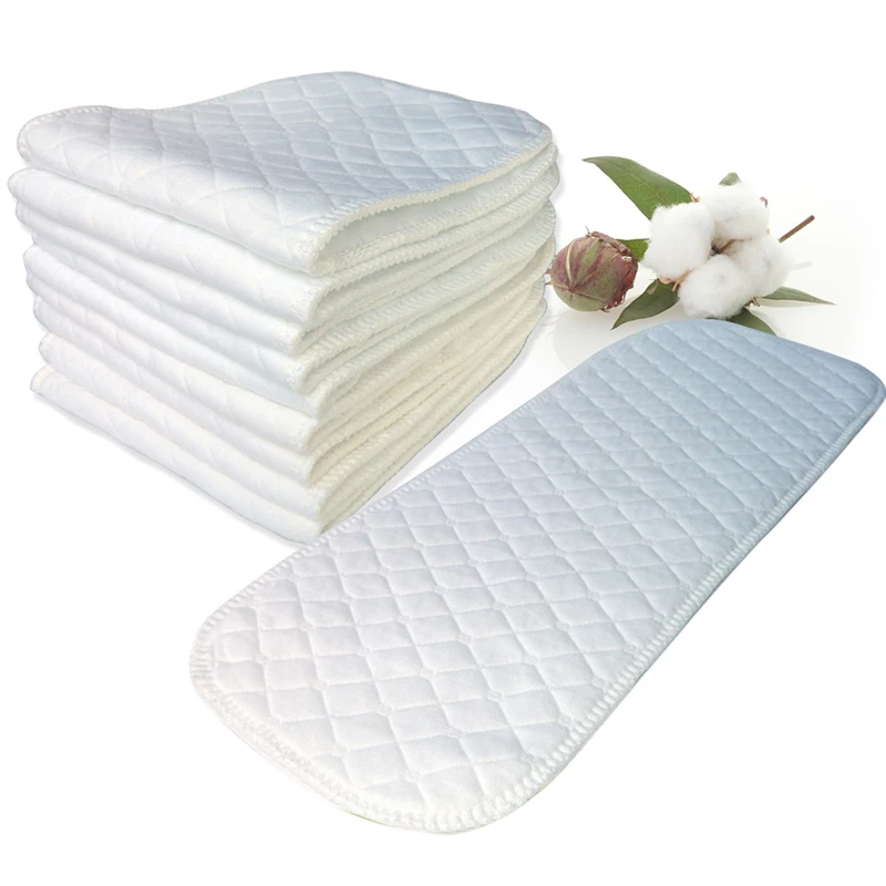 

10 One-pack Three-layer Ecological Cotton Cotton Baby Diapers No Folding Baby Diapers Can Be Repeatedly Washed