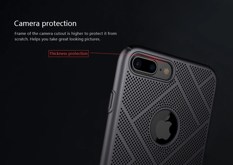 Для iphone 8 Plus Nillkin теплоотвод жесткая задняя ПК Матовая защитная Крышка Воздушный чехол Nilkin для iphone 8 Plus чехол для телефона