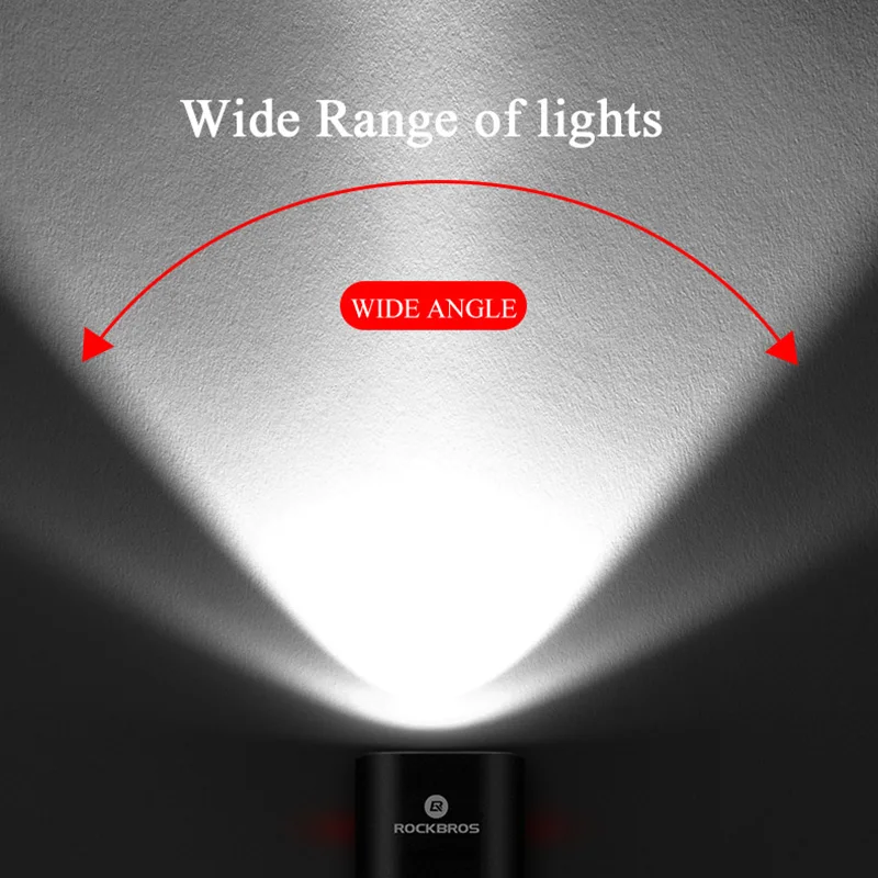 Best ROCKBROS Bike Lights Usb Chargeable Rainproof MTB Bicycle Front Lamp Cycling Flashlight Bicycle Accessories 2