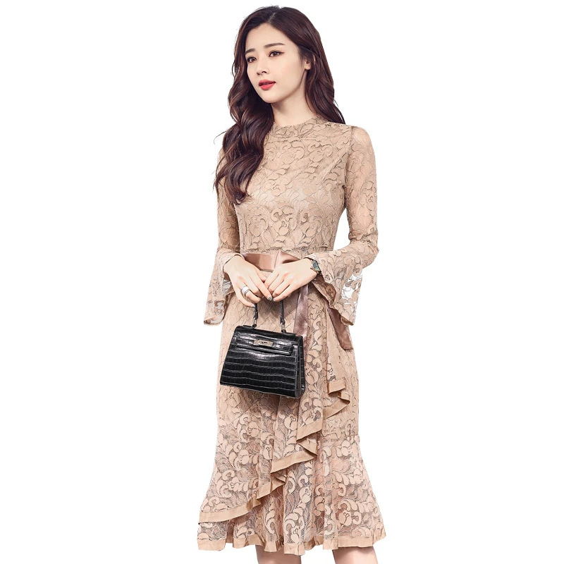 latest lace dress patterns 2018