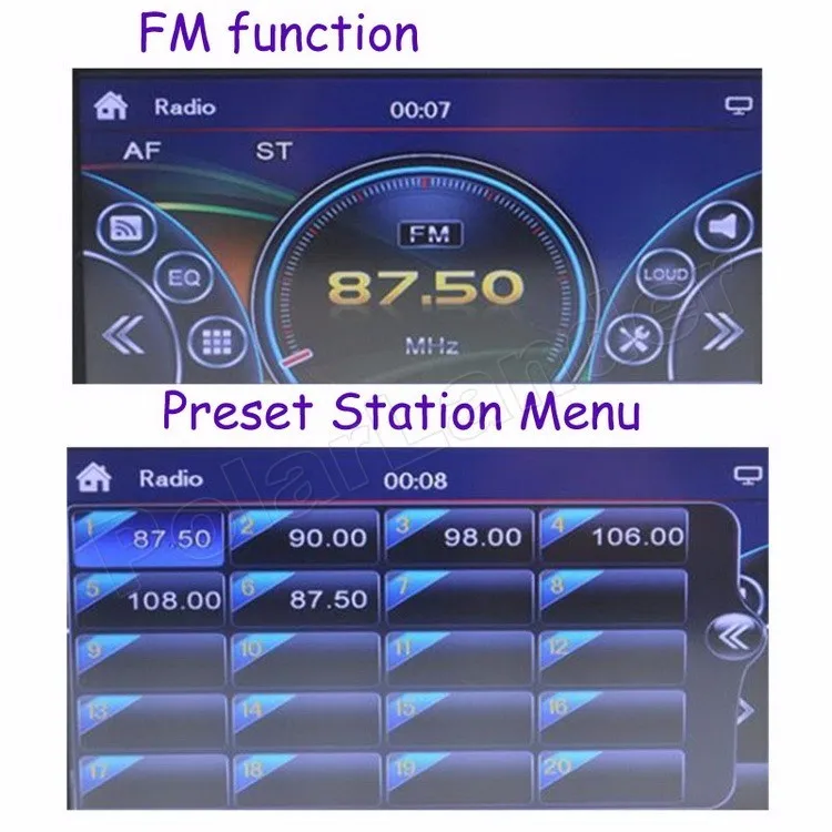 Top Support AM FM RDS 2 DIN Car DVD Player MP4 MP5 Touch Screen Bluetooth TF Auxin 6.95