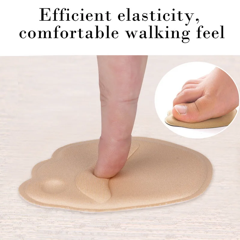 3 Pair Women High Heel Foot Cushions Anti-Slip Forefoot Insole Confortable Breathable Shoes Foot Care Tools Soft Insert