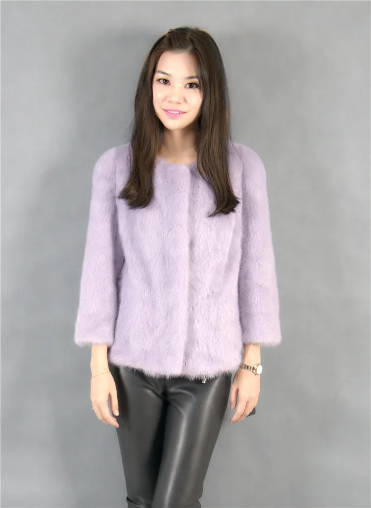 2015 winter woman fashion real mink fur short real mink vestin Real
