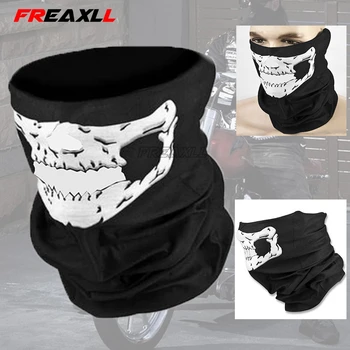 

2018 New Motorcycle Ghost Cool Bone Half Mask Motorcycle Windproof Dustproof Warm CS Outdoor Sports Mask Neck Cover Mask