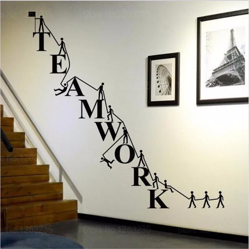 Cooperate Teamwork Wall  Stickers  Home Decor  Wall  Decals  