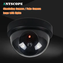 Antscope Fake Camera Indoor Dummy Dome Camera With Red LED Light Indication For CCTV Home Surveillance Cameras Security