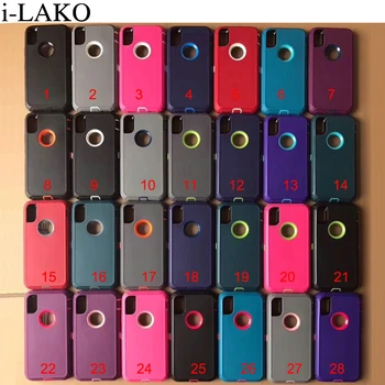 

30pcs/lot For iPhone 11 Pro MaxCase 3 in 1 Anti-Shock TPU+PC Heavy Duty Armor Hard Case For iPhone XR XS MAX 8 7 6S Plus SE 5S