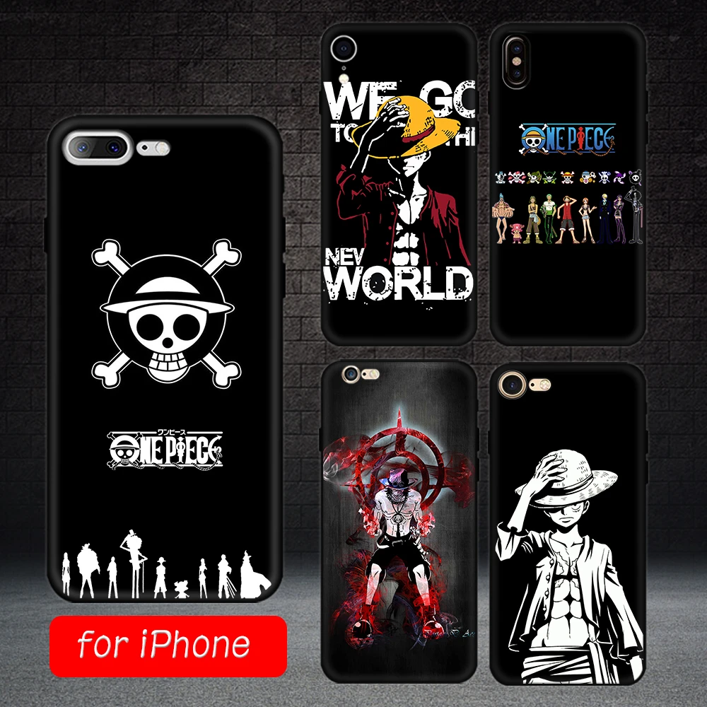 Case For Iphone 7 8 6 6s Plus One Piece Luffy Frosted Matte Ace Cover Case For Iphone 5 5s Se X Xr Xs Max Anti Knock Phone Bag Phone Case Covers Aliexpress