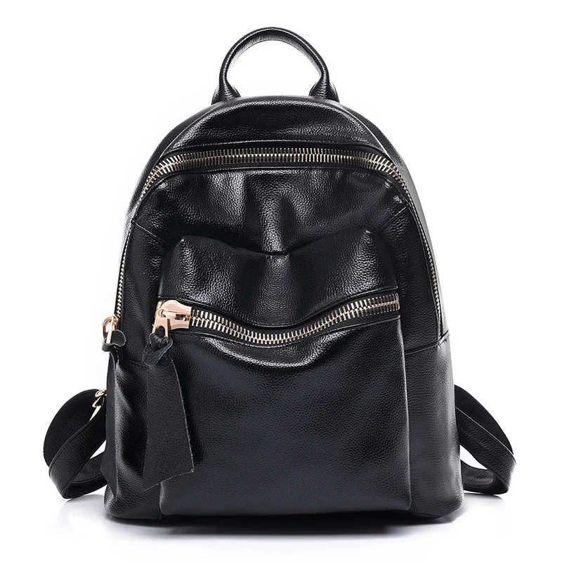ФОТО Fashion girl's backpack womens leather backpacks high quality female mochila bag women travel bag