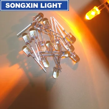 

100PCS 5mm LED Flicker Diodes Flashing Yellow Blinking Candle Light Emitting Diode Flickering Flash Blink Diodo danshan Y