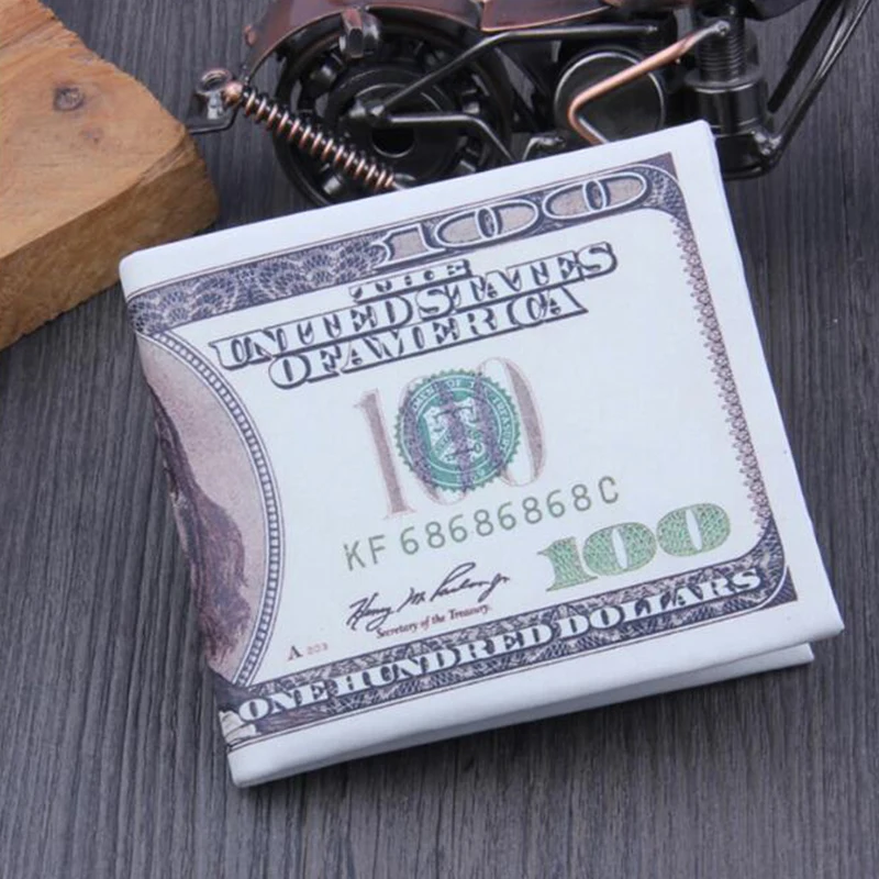 Милый 100 USD США Кошелек для долларов для мальчиков детей мужчин из искусственной кожи сумка для денег новинка подарок подростковый кошелек для студента Женский Мужской кошелек для монет - Цвет: 1