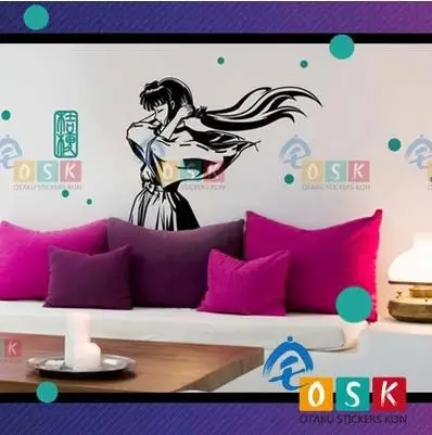 Pegatina аниме Inuyasha Кике стены винила Стикеры Наклейка Декор дома декоративные мультфильм