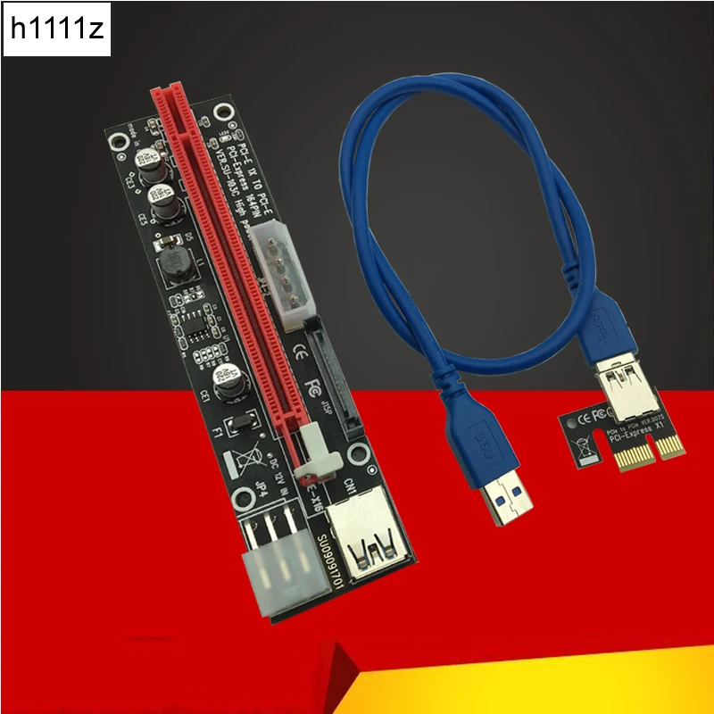 Новинка 3 в 1 переходная карта Molex 4Pin SATA 6PIN PCIE PCI E Express 16x слот 1x до USB 0 кабель для