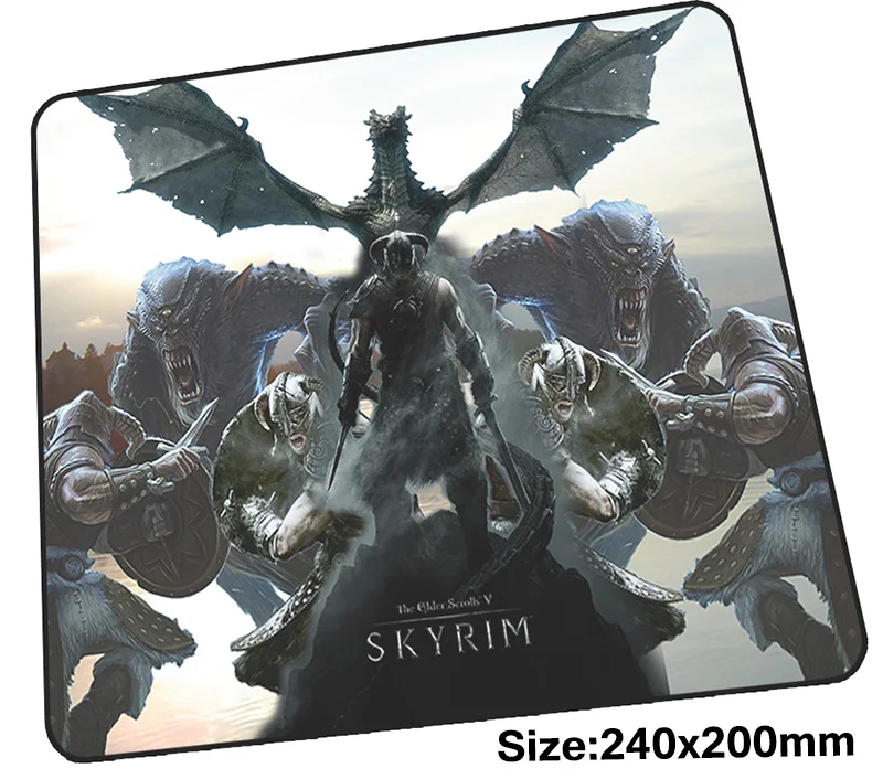 Игровой коврик для мыши skyrim 240x200 мм нетбука милый игровой большой настольный