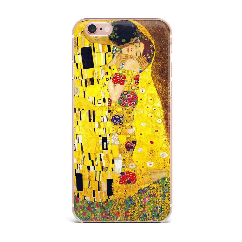 Мягкие силиконовые чехлы из ТПУ с дизайном Kiss by Gustav Klimt чехол для iPhone 5 5S SE 6 6S Plus 7 7Plus 8 8Plus X Чехлы Fundas Capa - Цвет: TPU  A2543