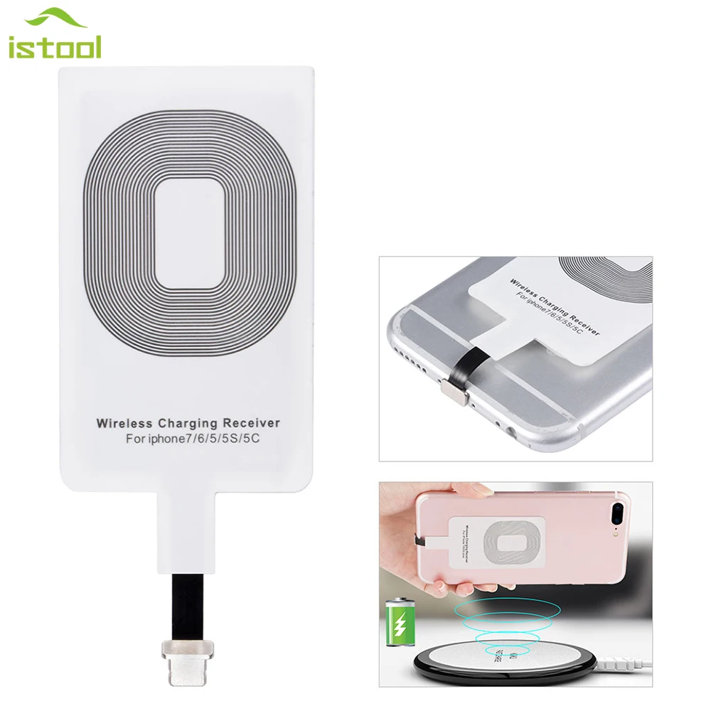 

QI Wirelees Charging Receiver for iPhone 5G/5C/5S/SE/6/6 Plus/6S/6S Plus/7/7 Plus