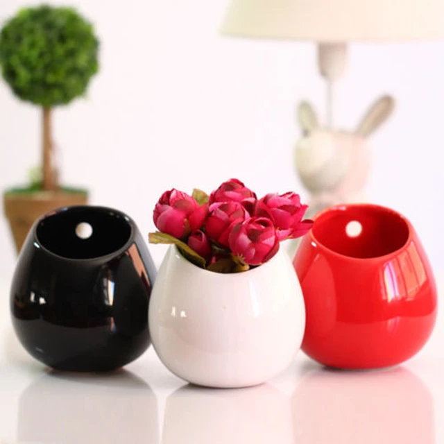 European style simple wall mounted ceramic flower pots creative flowers