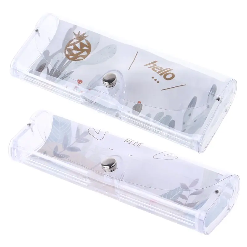 Transparent Reading Glasses Box Cartoon Plastic Eyeglasses Case Storage Protective Portable Random delivery S/L | Аксессуары для