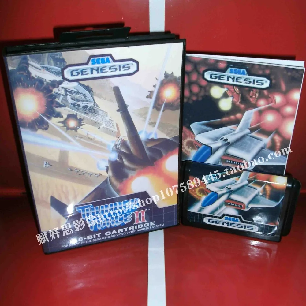 Sega MD игра-сила грома II 2 с коробкой и руководством для 16 бит игровой картридж Megadrive