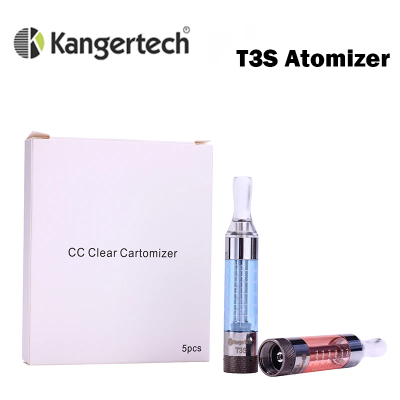 

5pcs/lot Kanger T3S Atomizer 3.0ml Capacity Electronic Cigarette Changeable Bottom Coil Heating Atomizer