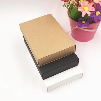 

100pcs/lot Brown Drawer Box Gift Perfume Bottle Wedding Favor Candy Package Kraft Paper Boxes Free Shipping