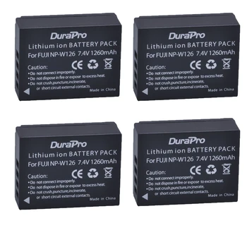 

4pc 1260mAh NP-W126 NP W126 Rechargeable Camera Battery for Fujifilm FinePix HS30EXR HS33EXR HS50EXR X-A1 X-E1 X-E2 X-M1 X-Pro1