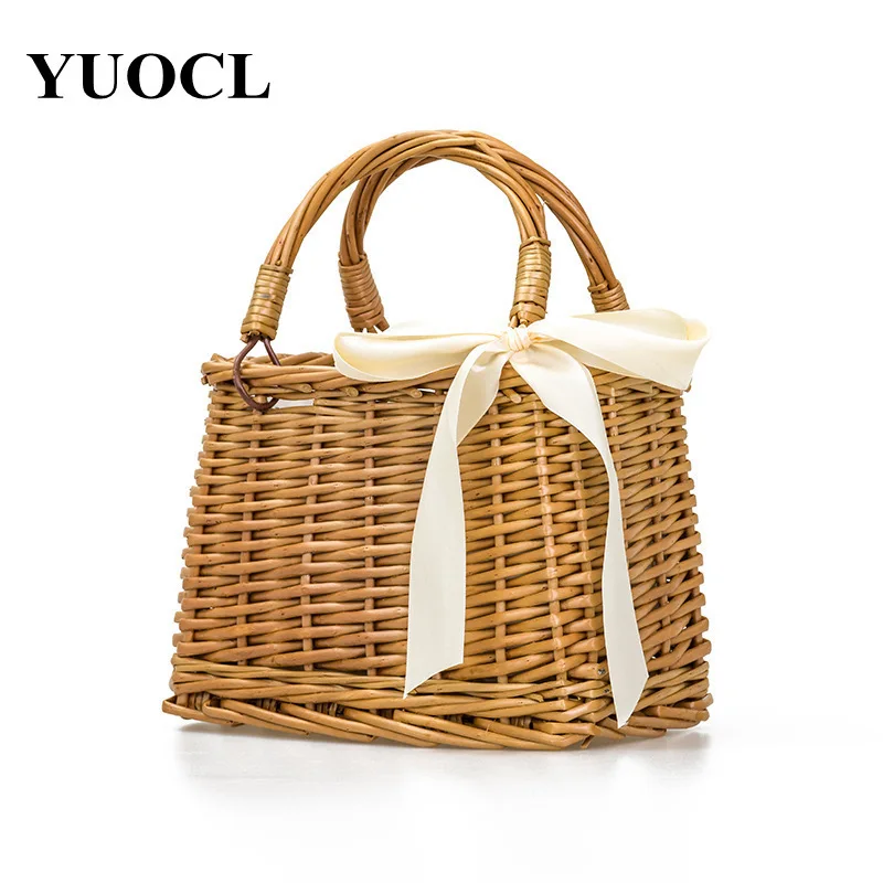 

Summer ribbon tote Bags For Women 2018 Luxury Handbags Women Bags Designer Famous Brand Ladies Rattan Beach Bag Wicker Straw Bag
