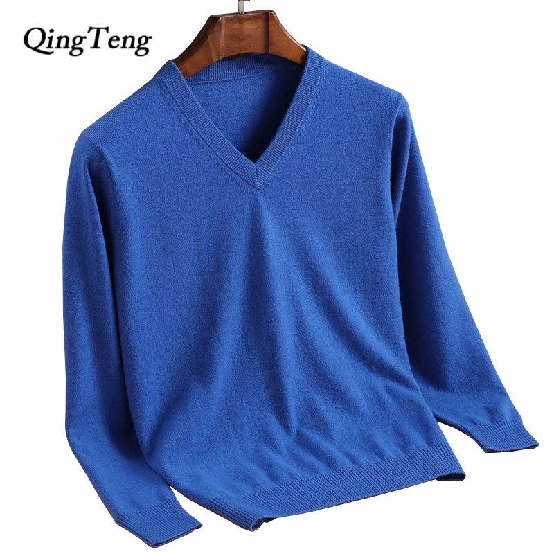Cashmere Wool Sweater Men Autumn Winter Thin Warm Sweaters And Pullovers Casual V-Neck Pure Wool Sweater Pull Homme Black Cashmere Wool Sweater Men Autumn Winter Thin Warm Sweaters And Pullovers Casual V-Neck Pure Wool Sweater Pull Homme Black