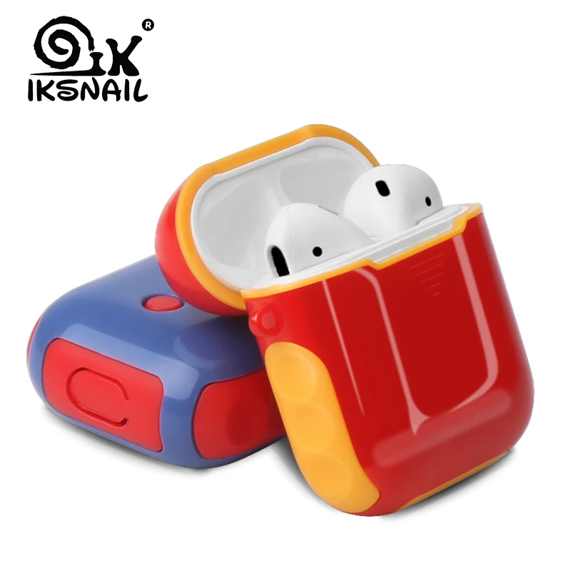 

IKSNAIL For AirPods Case Protective Silicone Cover Shockproof Earpods Case For Apple Headphone for Airpod Charger Accessories