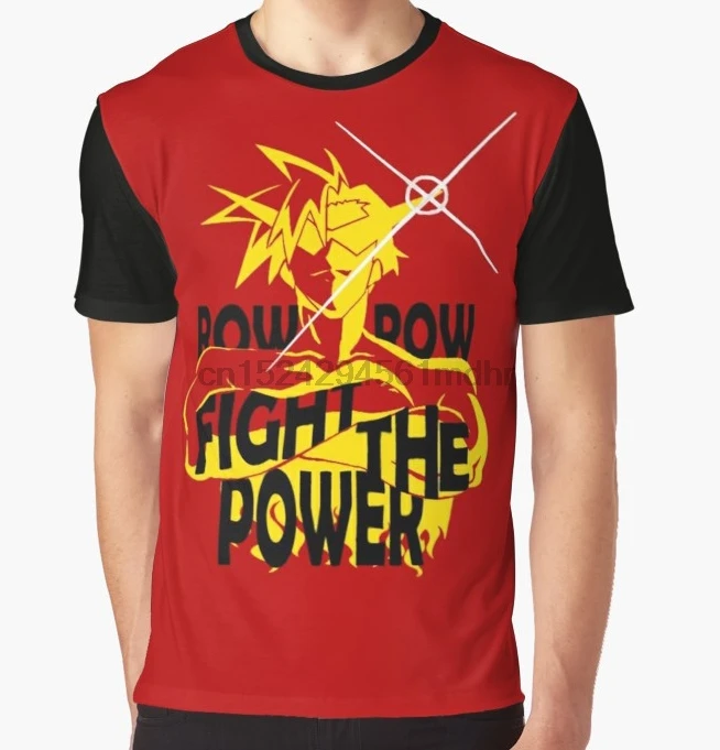 Мужская футболка с принтом Kamina Tengen Toppa Gurren Lagann коротким рукавом и круглым вырезом