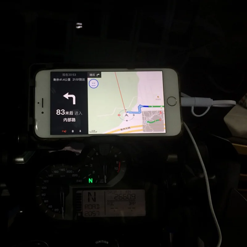 for BMW 2013-2017 R1200GS LC adventure GSA R1200R S1000R XR Multi-functional Mobile Phone Navigation Bracket USB Phone Charging (5)