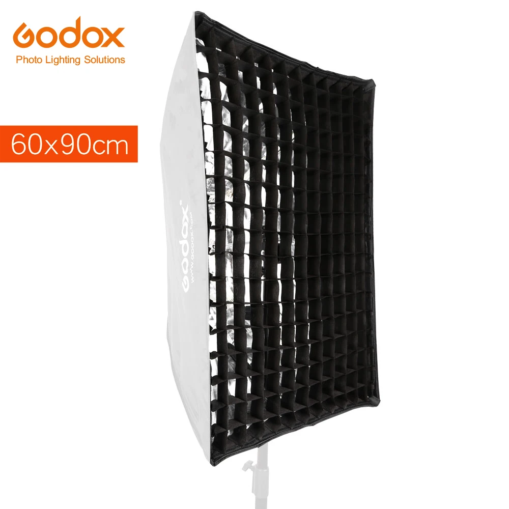 Портативный софтбокс Godox 60x90 см 24 &quotx 36&quot сетка для соты софтбокса с зонтом 60*90