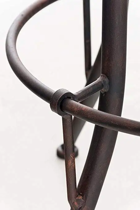 Chair Antique Vintage Industrial Ancient Design Metal Adjustable Height Saddle Tractor Bar Stool
