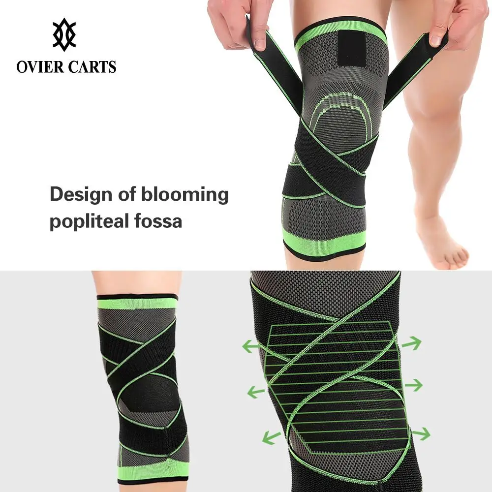 3D Knee Brace Support Bandage Sport Knee Brace Pad Sleeve Adjustable