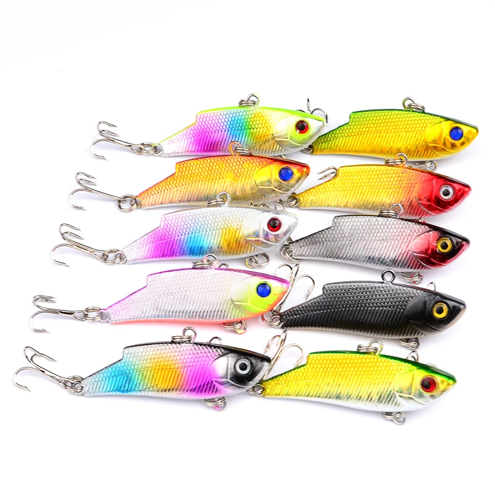 New VIB Fishing Lure 5.5cm 10g Strong vibration Fishing lifelike Crankbait Sinking Winter Sea Hard Bait accessories ice fish