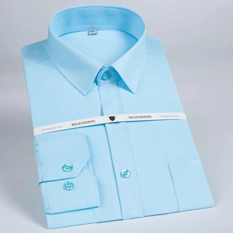 Aliexpress buy men s sky blue long sleeve basic dress shirt with 