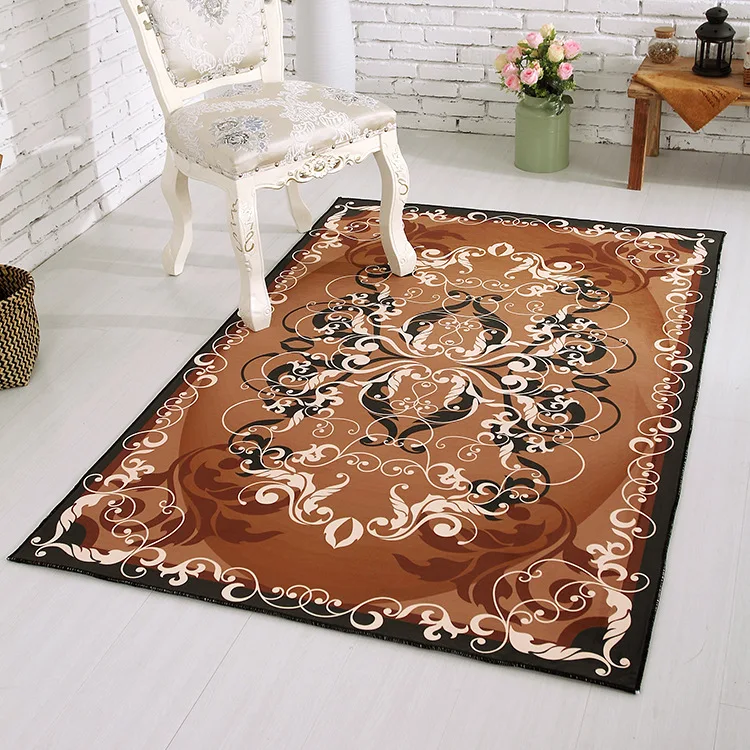 

Printing big size carpet Bedroom living room mat Exquisite European Textile Rectangular Home Rug Customized non-slip doormat