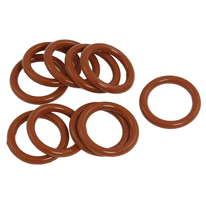 

10 pcs 26 mm x 19 mm x 3.5 mm Red Silicone O Ring Shank Seals