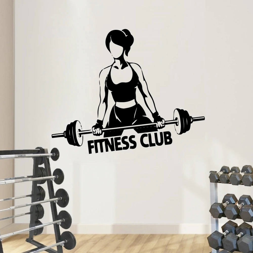 Modern Fitness Club Self Adhesive Wall Decal For Gym Room Pvc Wall Stickers decoration chamber pegatinas paredes decoraci n Modern Fitness Club Self Adhesive Wall Decal For Gym Room Pvc Wall Stickers decoration chamber pegatinas paredes decoraci n