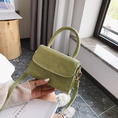 

Crocodile Pattern Women Shoulder Bags Fashion Solid Color Handbag Portable Crossbody Bags For Women Banquet Purses And Handbags